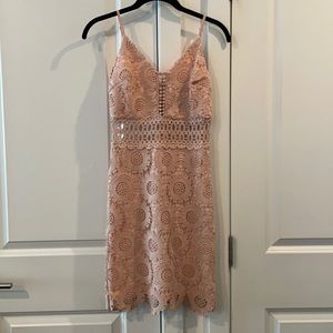 Aqua Bloomingdales Floral Lace Dress XS